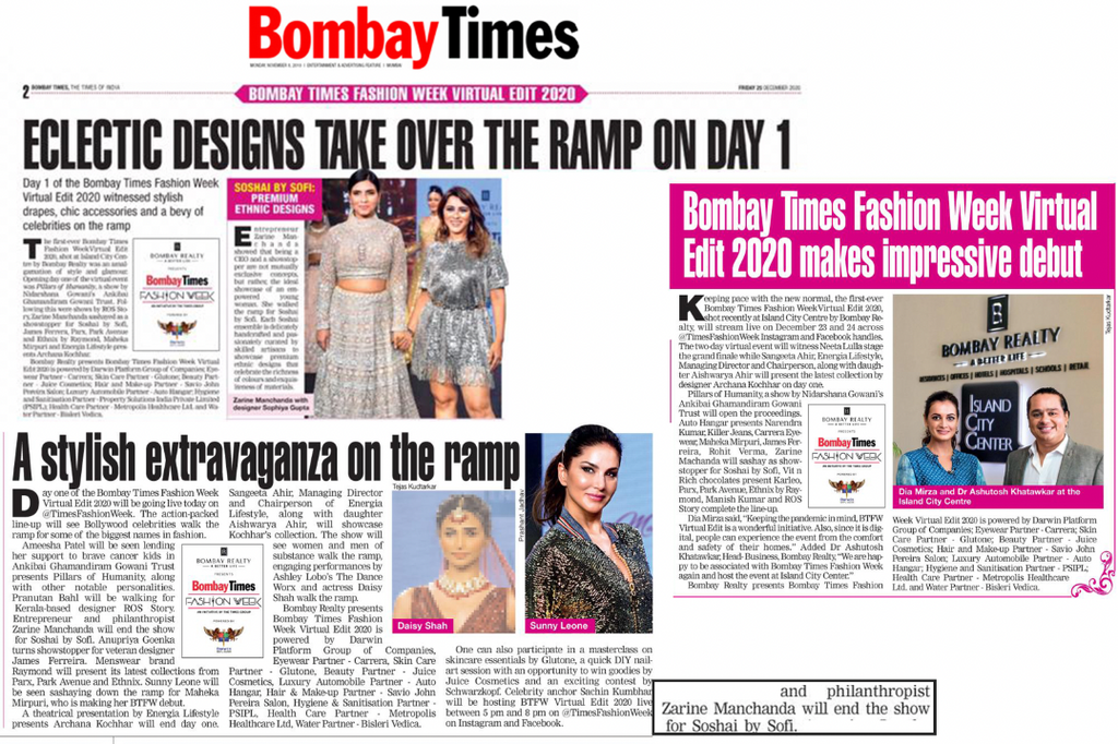 SOSHAI for Bombay Times Virtual Fashion Show