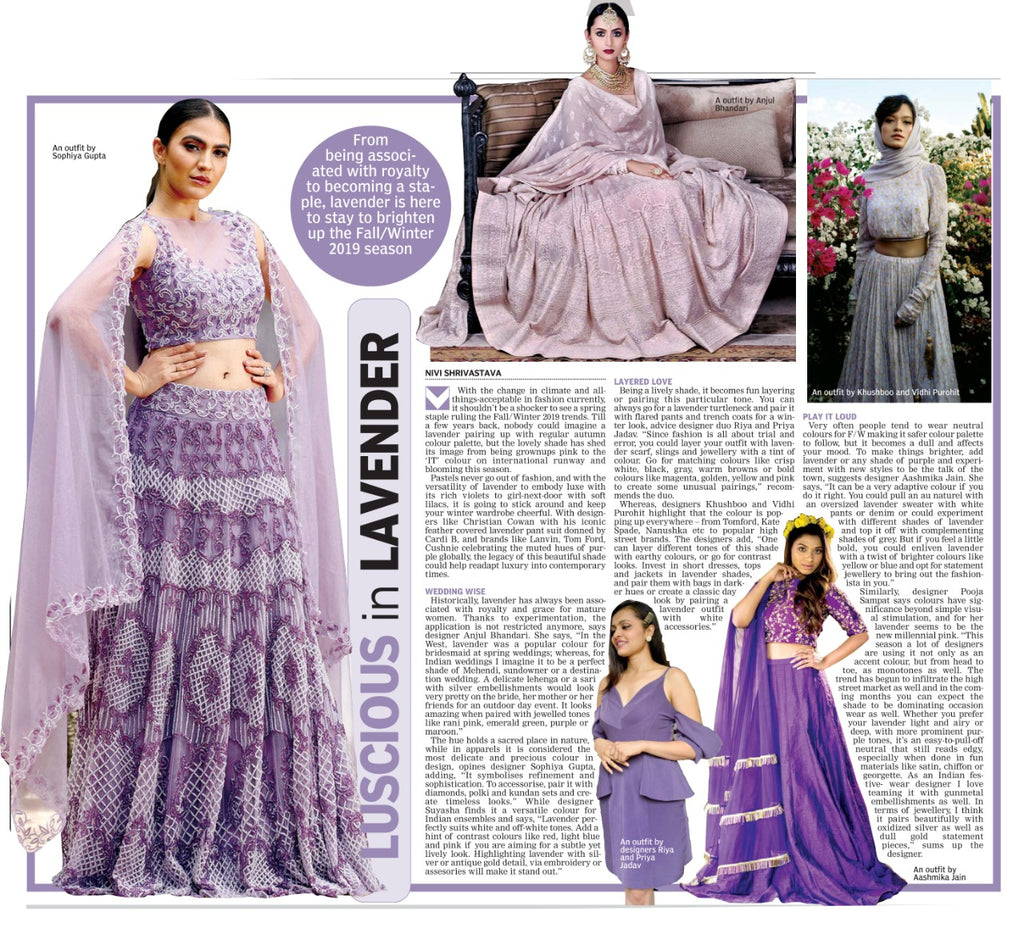 Luscious in Lavender in Deccan Chronicle